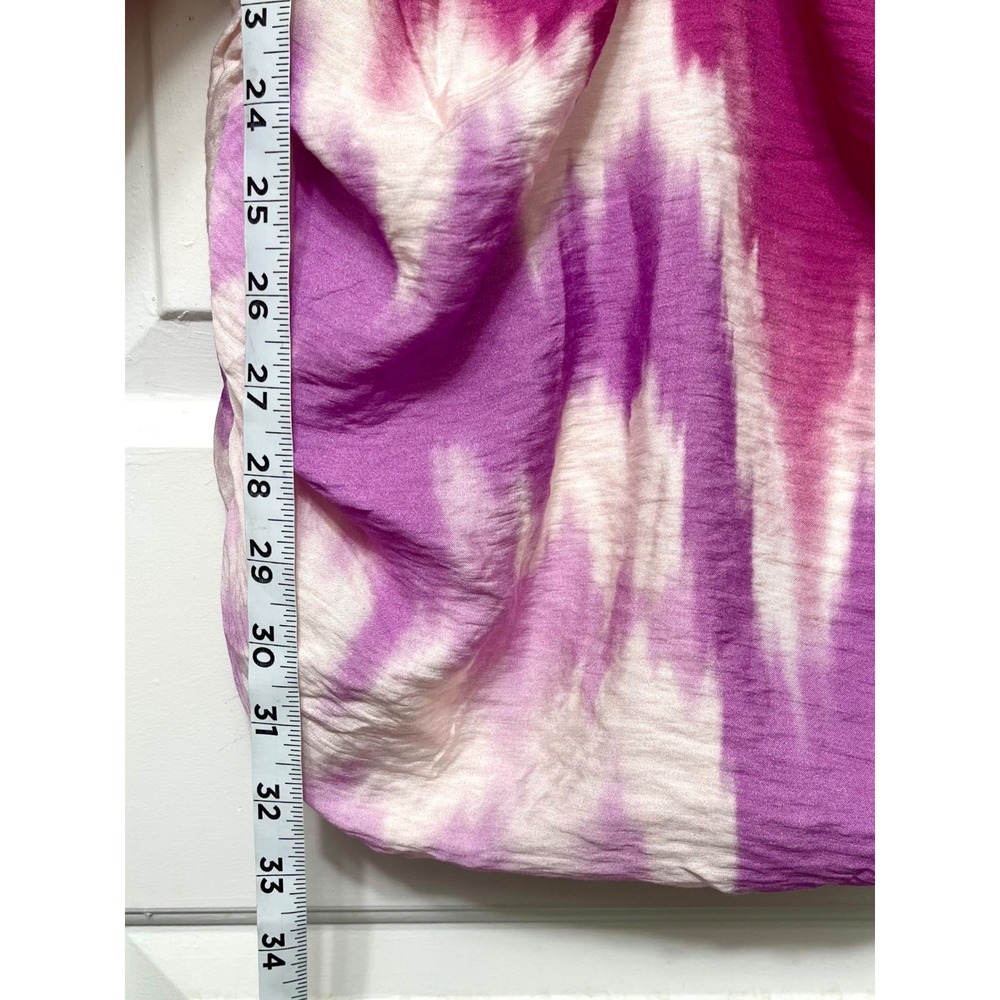 Maje Tie and Dye printed viscose Mini dress in Pink Size 36 / US Size S - Picture 9 of 16